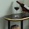 Fabulaxe Modern Display Wooden Console Bar with Tiered Open Shelves, Mini Bar with Wine Storage, Brown QI004485.BN - alternate 7